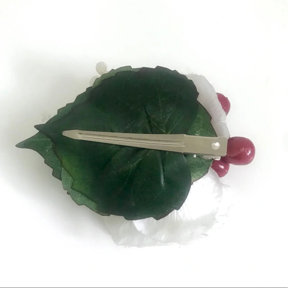 Vintage woodland floral pinup fascinator hair clip